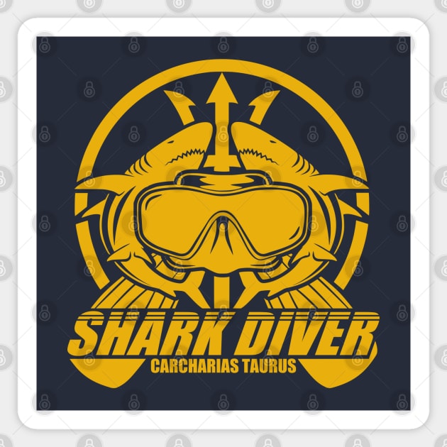 Shark Diver Sticker by TCP